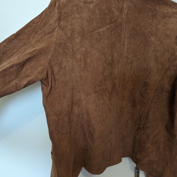 Chico's genuine suede open front jacket sz M - Picture 3 of 9